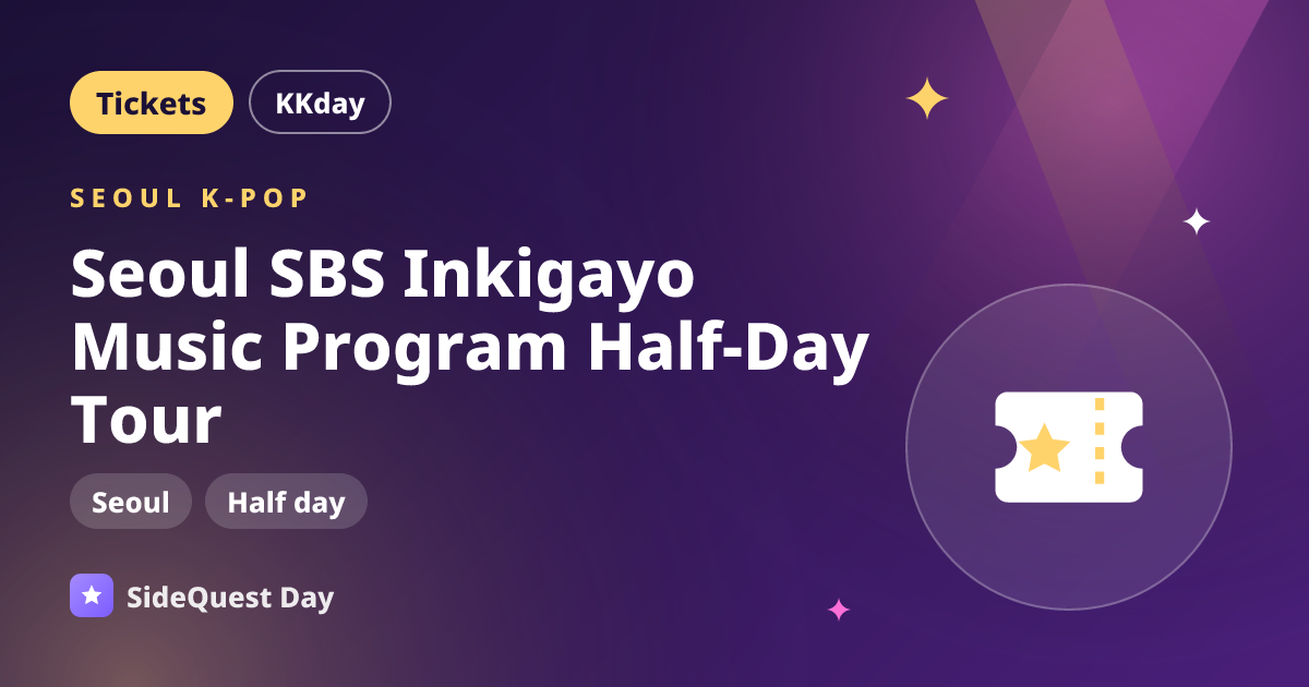 Seoul SBS Inkigayo Music Program Half-Day Tour