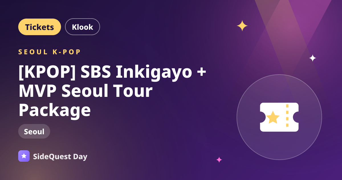 [KPOP] SBS Inkigayo + MVP Seoul Tour Package