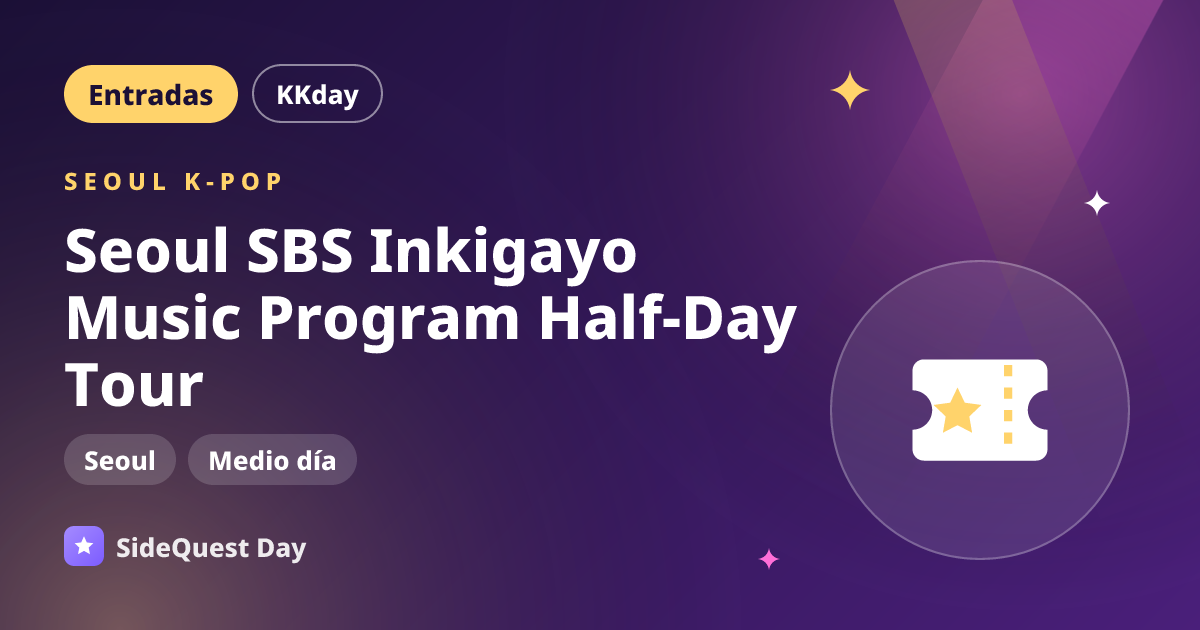 Seoul SBS Inkigayo Music Program Half-Day Tour