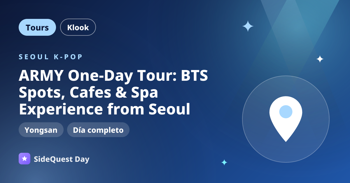 ARMY One-Day Tour: BTS Spots, Cafes & Spa Experience from Seoul