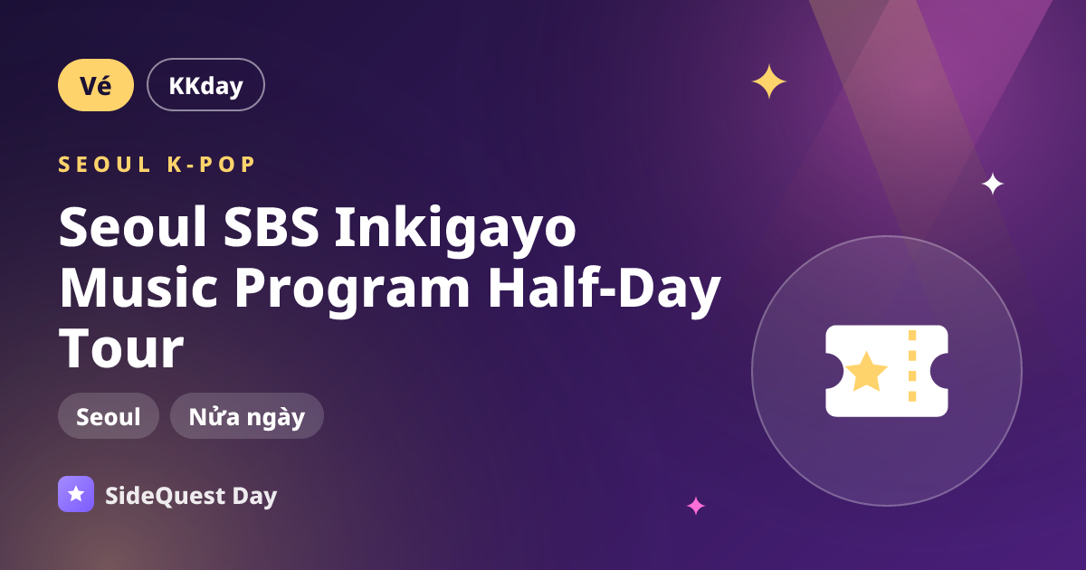 Seoul SBS Inkigayo Music Program Half-Day Tour